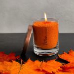 Unscented Powder Candle in Glass - Orange 160g - Image 2