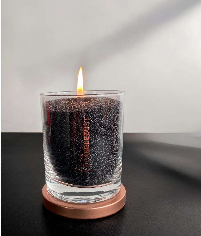 10-1 Unscented Powder Candle in Glass - Black 160g - Image 1