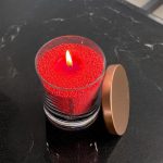 Unscented Powder Candle in Glass - Red 160g - Image 2