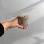 Unscented Powder Candle in Glass - Olive Green 160g - Image 4