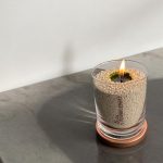 Unscented Powder Candle in Glass - Olive Green 160g