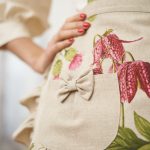 Ladies Half Apron with Ruffles and Pocket - Botanico - Image 2