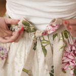 Ladies Half Apron with Ruffles and Pocket - Botanico - Image 4