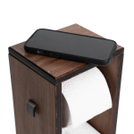 Free Standing Handmade Wooden Toilet Paper Holder - Image 3