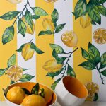 Striped Lemon eco wallpaper - Image 2