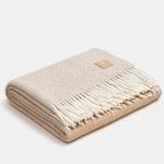 Natural Alpaca Wool Throw - Classic Fishbone - Image 8