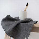 Honeycomb Fine Waffle Towel - Charcoal - Image 5