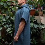 Short-Sleeve Surf Poncho - Cotton Waffle - Image 12