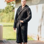 Unisex Hooded Bathrobe - Bamboo Terry - Image 3