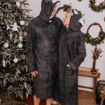 Long-Sleeve Poncho WOLF - Bamboo Terry