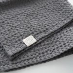 Honeycomb Waffle Towel - Dark Grey and Light Grey - Image 4