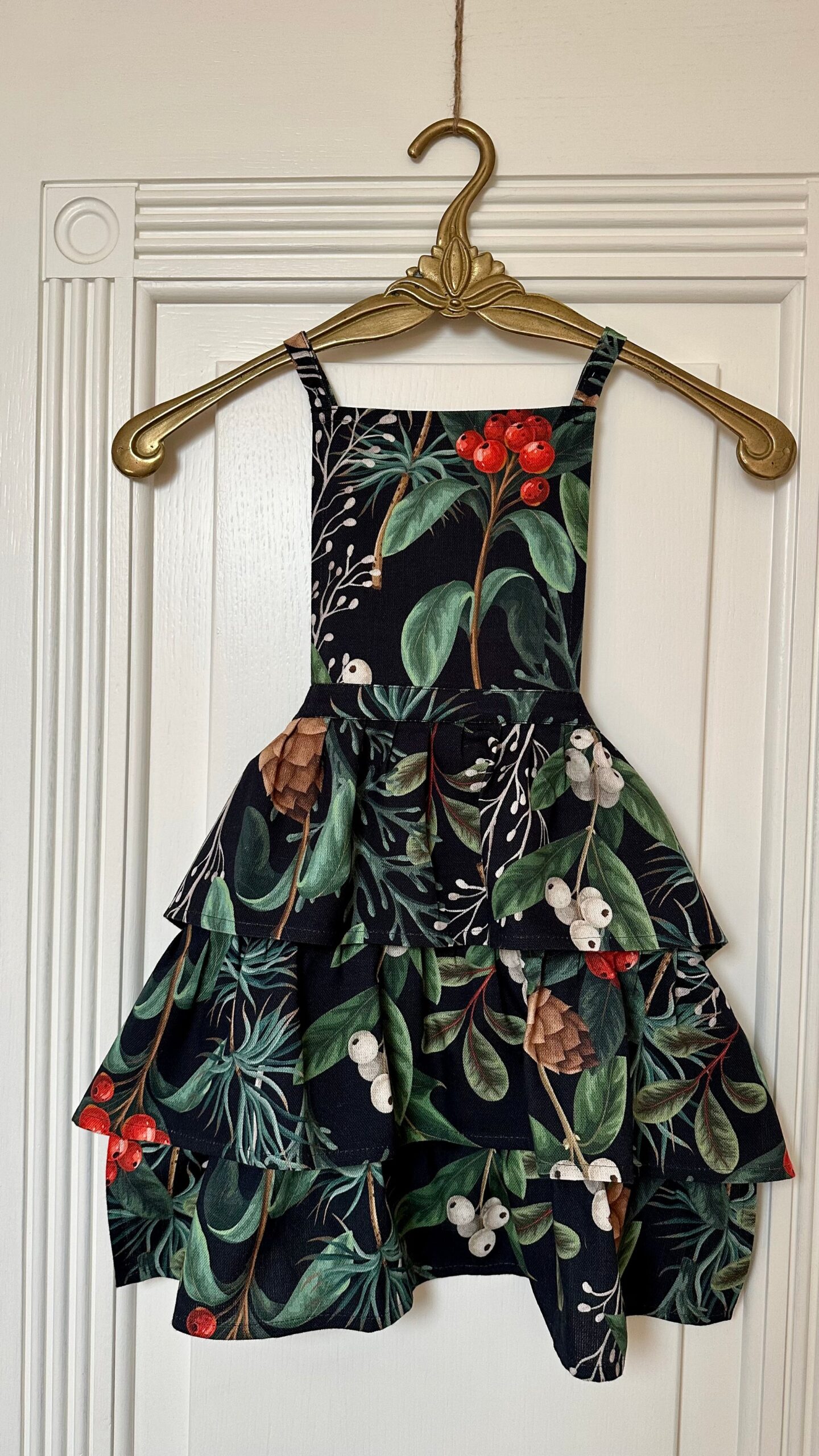 Hortensia-home-christmas-forest-apron-kids1-scaled Kids Apron - Winter Forest - Image 1