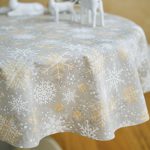 Christmas Motive Snowflakes Round Tablecloth - Image 4