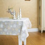 Winter Motive Snowflakes Rectangular Tablecloth - Image 4