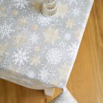 Winter Motive Snowflakes Rectangular Tablecloth - Image 2