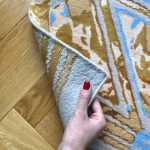 Art Deco Diagonal Pink Rug - Image 3