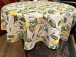 Round Tablecloth - Lemon Linen - Image 2