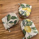 Oven Glove With Double Wool Filling - Lemon Linen - Image 3