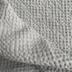 Big Linen Towel - Gray Waffle Fabric - Image 5