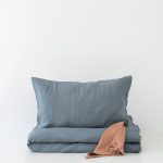 Linen Duvet Cover Set for Kids - Blue Fog - Image 3
