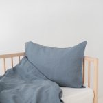 Linen Duvet Cover Set for Kids - Blue Fog - Image 9