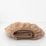 Linen Fitted Sheet for Kids - Cafe Creme