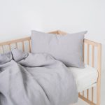 Linen Duvet Cover Set for Kids - Light Grey - Image 7