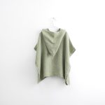 Linen Fine Waffle Poncho for Kids - Sage - Image 3
