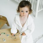 Linen Bathrobe for Kids - White - Image 3