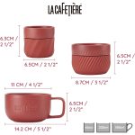 La Cafetière Red Coffee Mugs, 3 pcs - Image 5