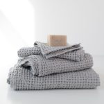Honeycomb Waffle Towel - Dark Grey and Light Grey - Image 7