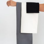 Organic Waffle Cotton Towel - Gray - Image 3