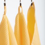 Organic Waffle Cotton Towel - Yellow
