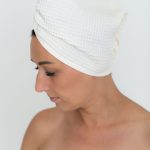 Secure Fit Cotton Hair Towel with Button Closure - Image 8