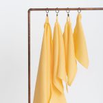 Organic Waffle Cotton Towel - Yellow - Image 5