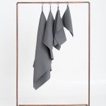 Organic Waffle Cotton Towel - Gray - Image 2