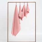 Organic Waffle Cotton Towel - Peach - Image 4