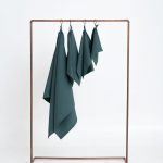 Organic Waffle Cotton Towel - Petrol