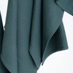 Organic Waffle Cotton Towel - Petrol - Image 4