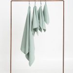 Organic Waffle Cotton Towel - Sage Green - Image 4