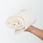 Organic Waffle Cotton Towel - Cream - Image 2