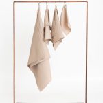 Organic Waffle Cotton Towel - Beige - Image 3