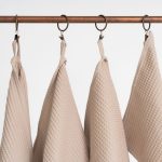 Organic Waffle Cotton Towel - Beige