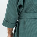 Long Waffle Fabric Robe for Men