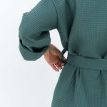 Short Waffle Fabric Robe for Women - Image 9