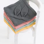 Waffle Fabric Towel with Bunny Ears - Image 2