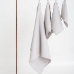 Organic Waffle Cotton Towel - Light Gray - Image 2