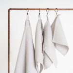 Organic Waffle Cotton Towel - Light Gray