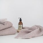 Honeycomb Waffle Towel - Powder - Image 3