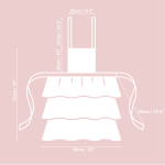 Ladies Apron with Ruffles - Lemon Linen - Image 2